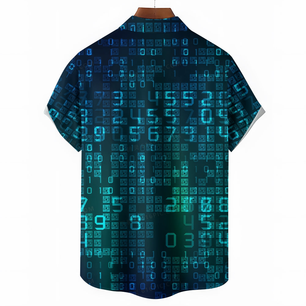 Technology And Digital Geeky Short Sleeved Shirt 2411000808