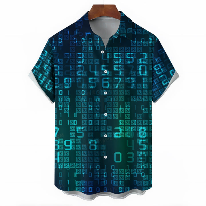 Technology And Digital Geeky Short Sleeved Shirt 2411000808