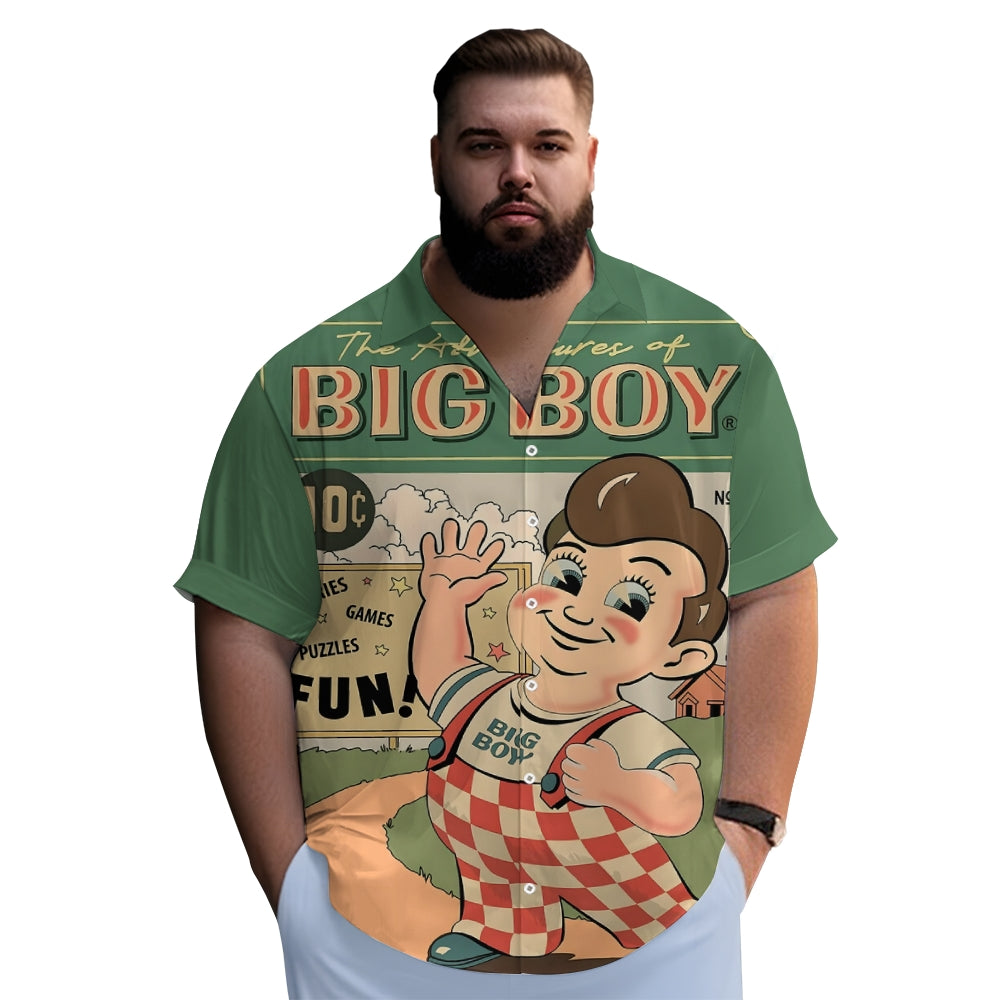 Cartoon Character Printed Casual Short Sleeve Shirt 2409000635