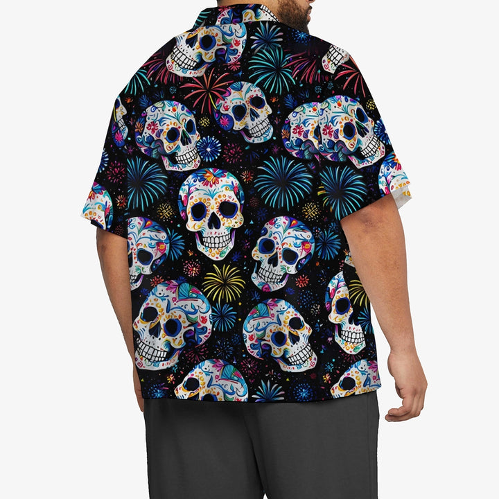 Day of the Dead Skeleton Casual Short Sleeve Shirt