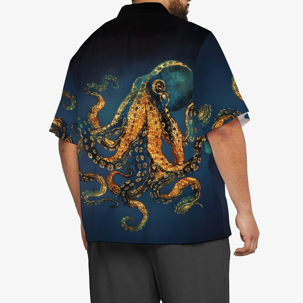 Octopus Casual Large Size Short-Sleeved Shirt 2410007911