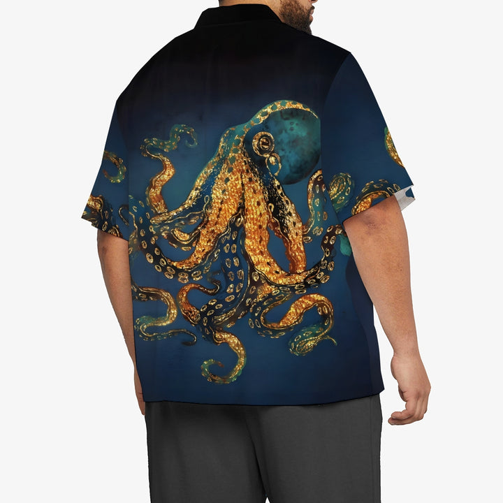 Octopus Casual Large Size Short-Sleeved Shirt 2410007911