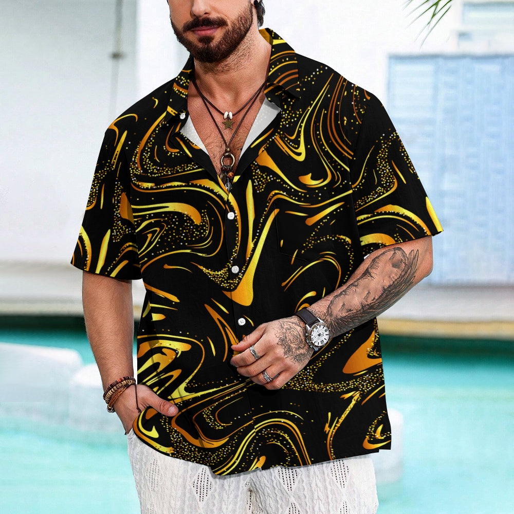 Men's Abstract Pattern 3D Print Short Sleeve Shirts 2411004340