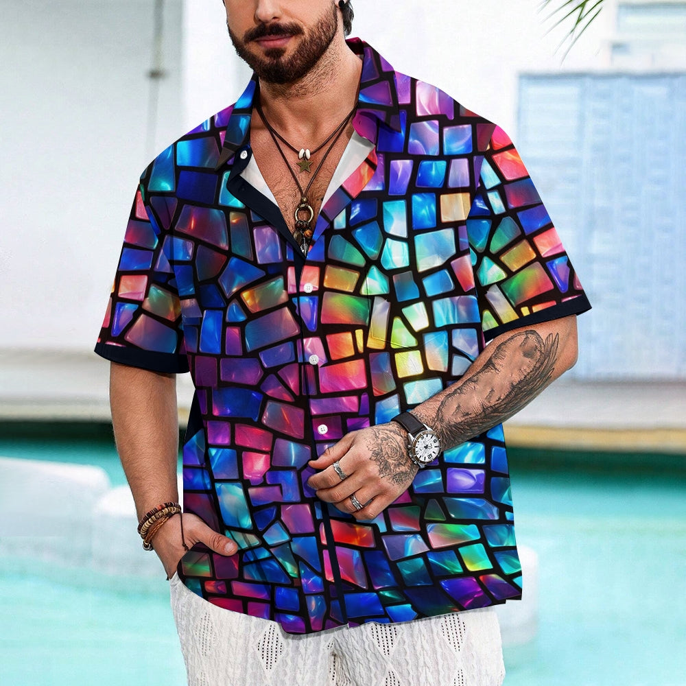 Men's Art Hawaiian Casual Retro Short Sleeve Shirts 2411005118