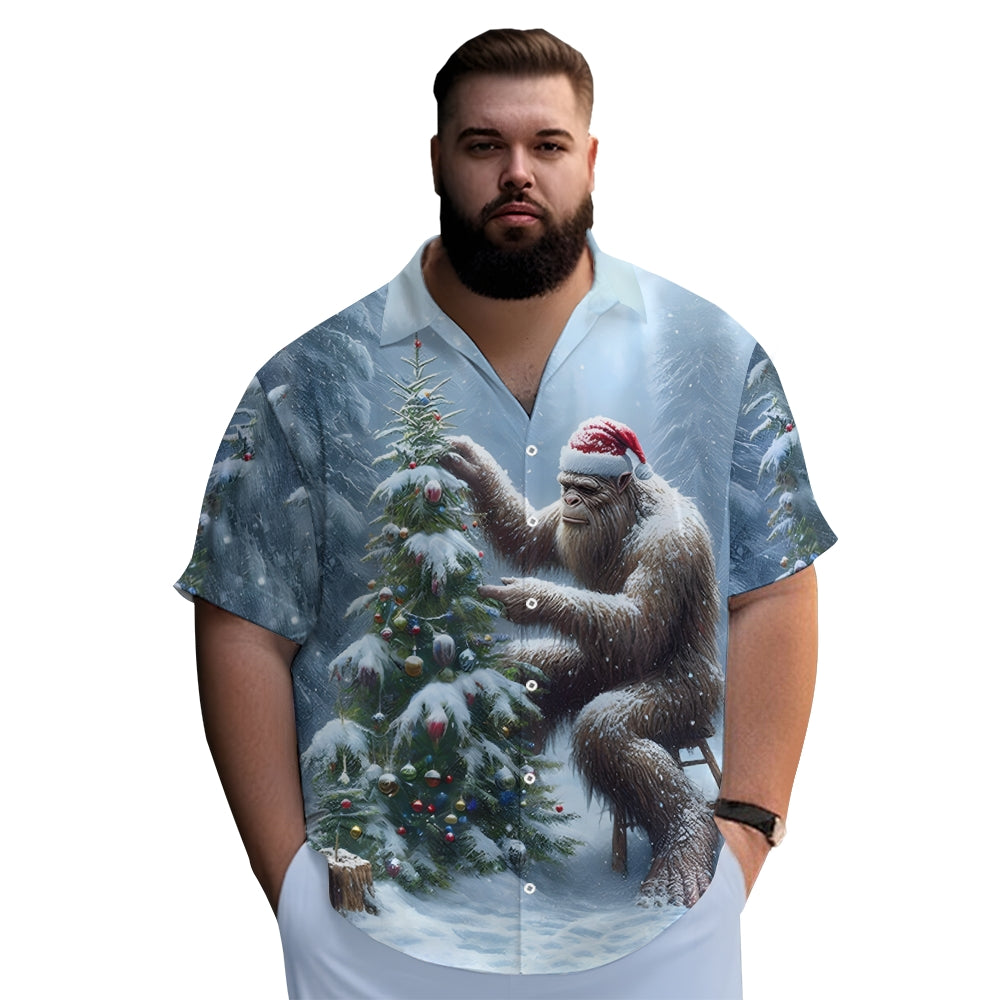 Men's Christmas Bigfoot Short Sleeve Shirt 2411006043