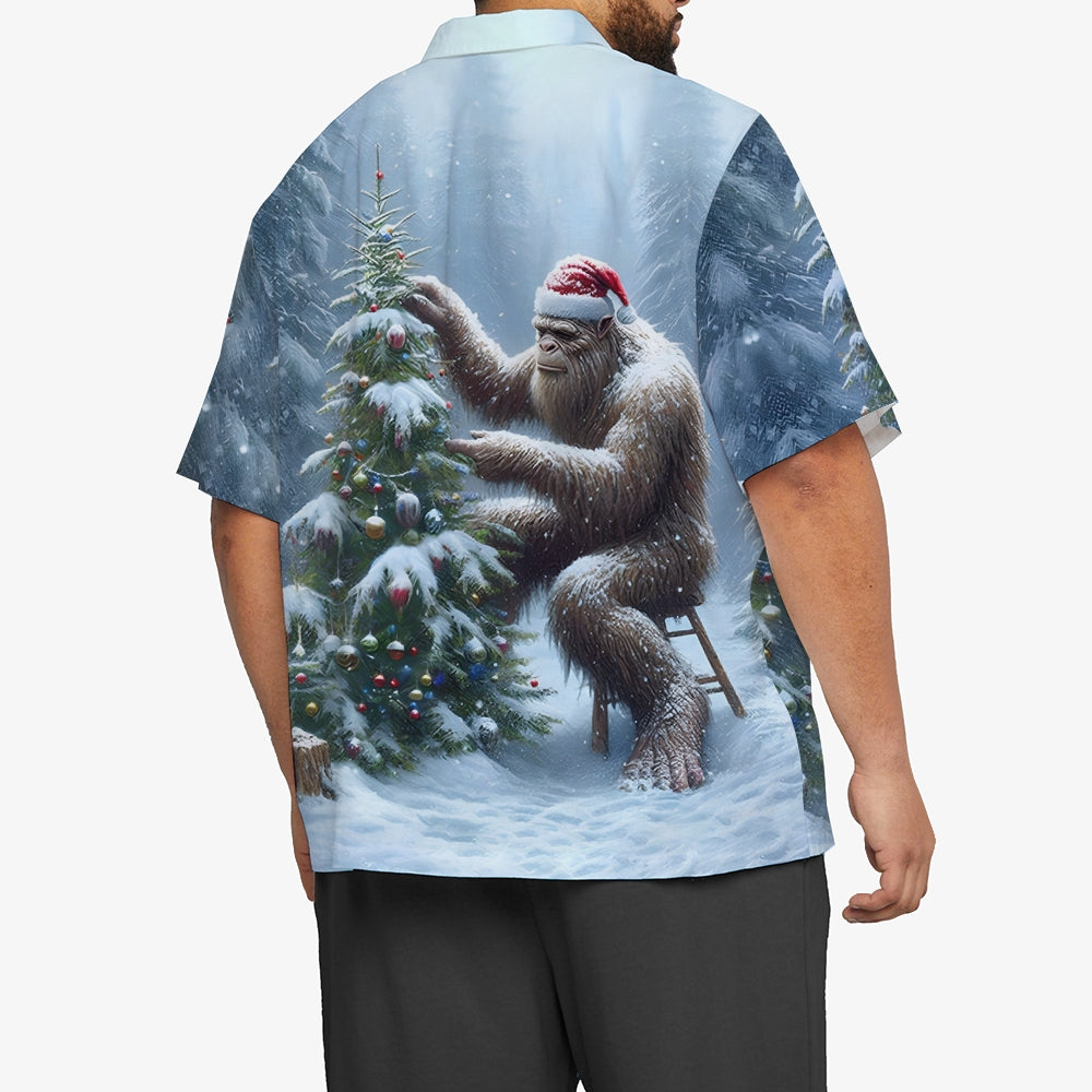 Men's Christmas Bigfoot Short Sleeve Shirt 2411006043