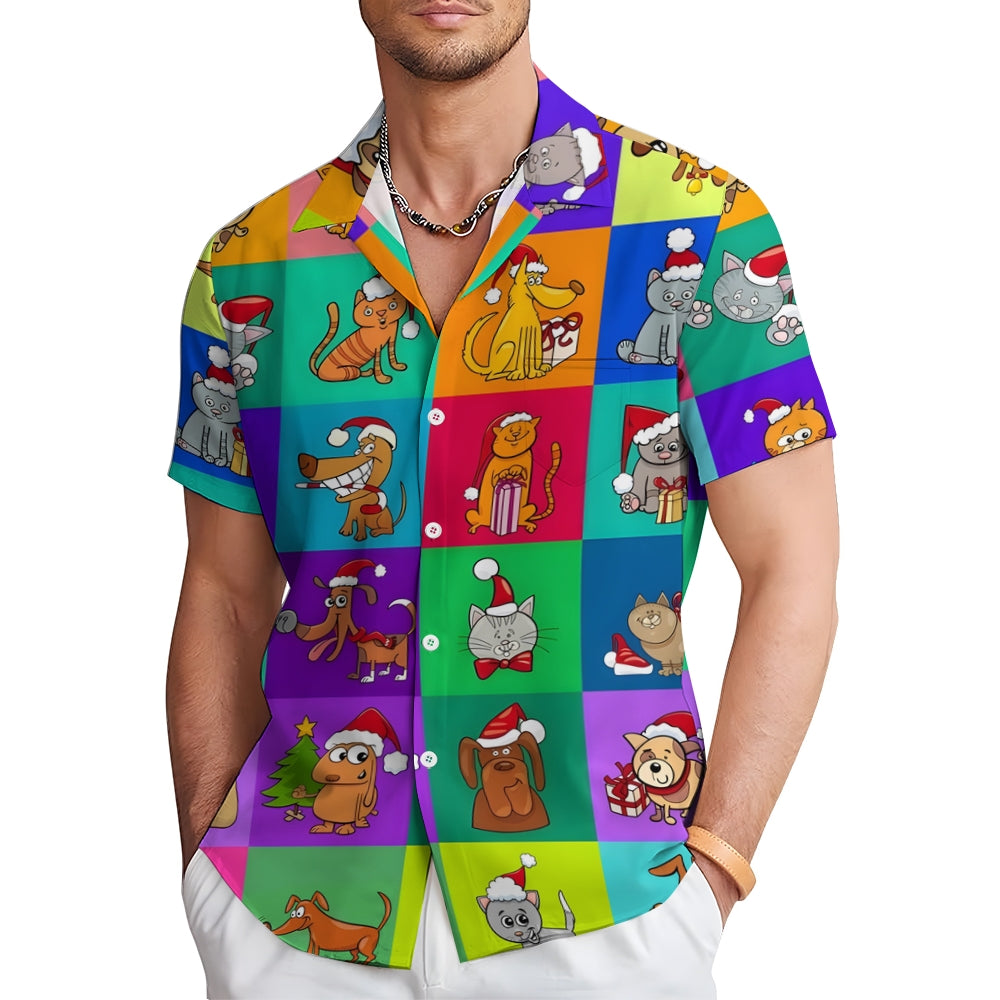 Men's Fashion Casual Cartoon Character Print Shirt 2411006963