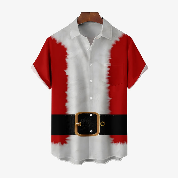 Men's Creative Design Christmas Short-Sleeved Shirt 2411006994