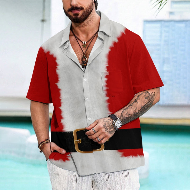 Men's Creative Design Christmas Short-Sleeved Shirt 2411006994