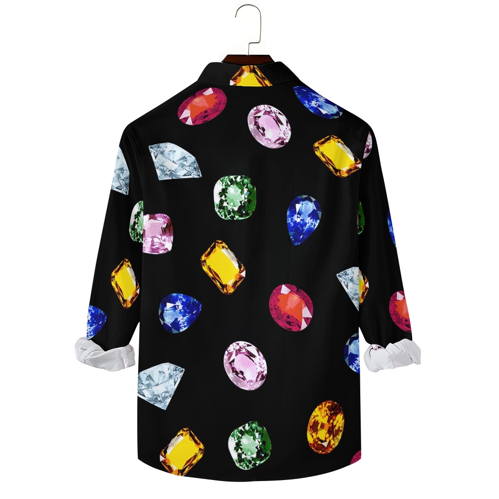 Men's Long Sleeve Printed Long Sleeve Shirt 2411008436