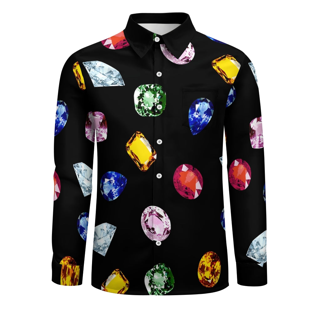 Men's Long Sleeve Printed Long Sleeve Shirt 2411008436