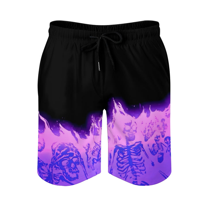 Men's Sports Skull Flame Horror Shorts 2402000208