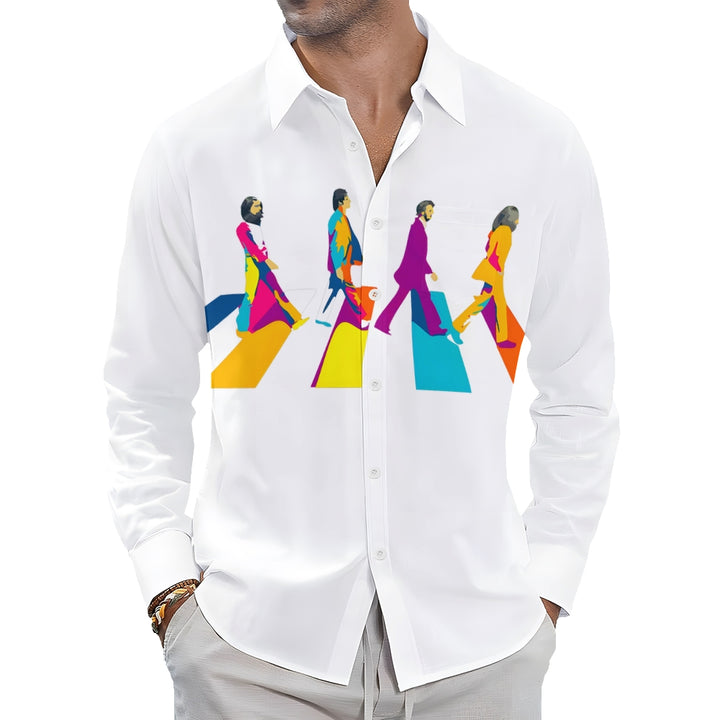 Rock Band Art Print Long Sleeve Shirt 2410000030