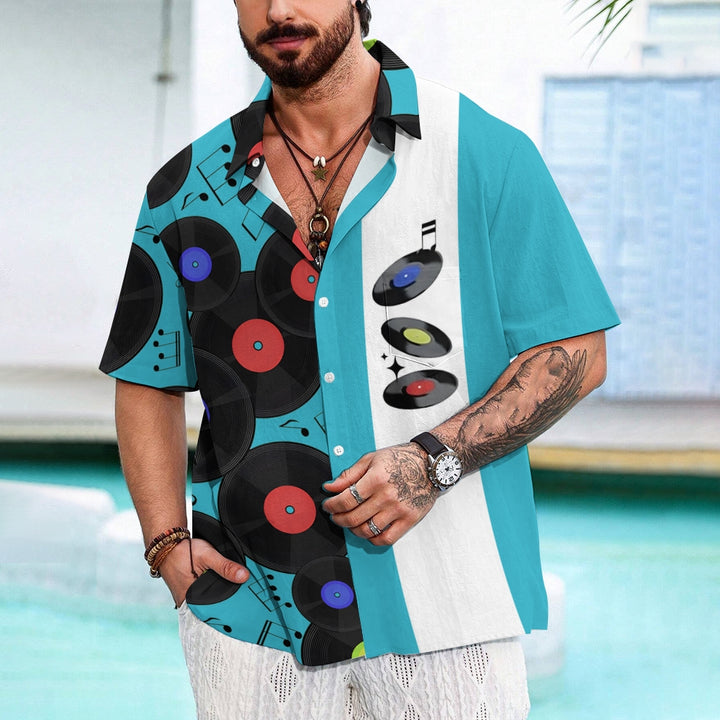 Men's Music Festival Print Short Sleeve Shirt 2408001581