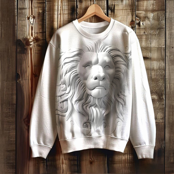 Men's Animal Lion Graphic Print Sweatshirts