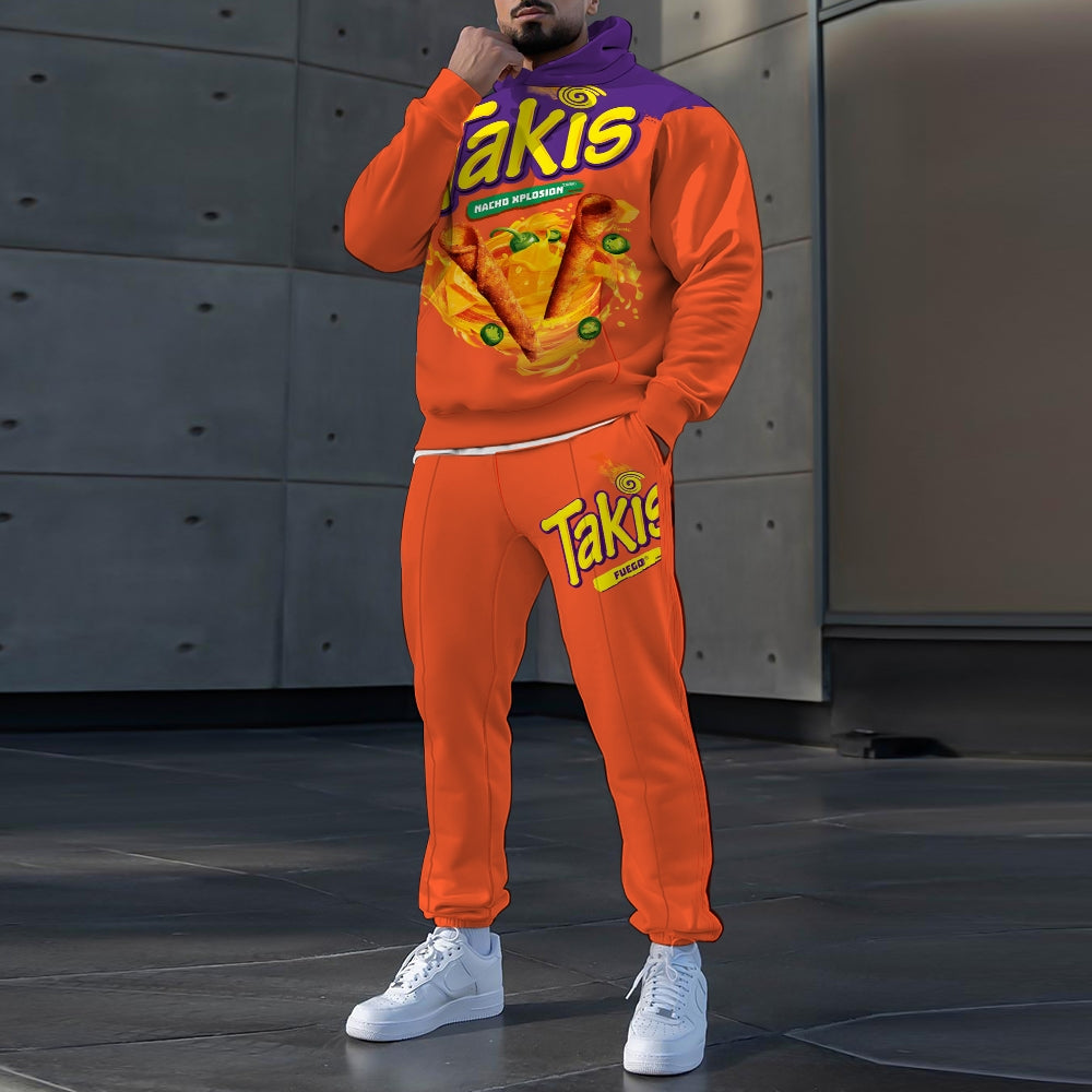 Men's Anime-Inspired Hoodie & Sweatpants Set 2411011314