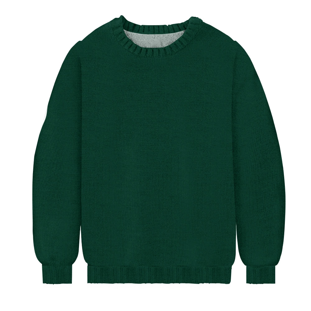 Men's Solid Color Basic Crew Neck Long Sleeve Sweater