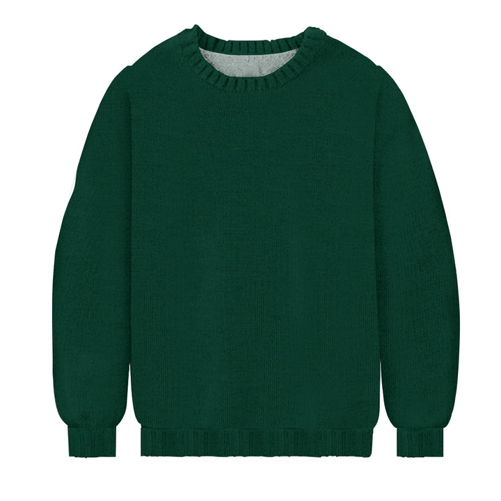 Men's Solid Color Basic Crew Neck Long Sleeve Sweater