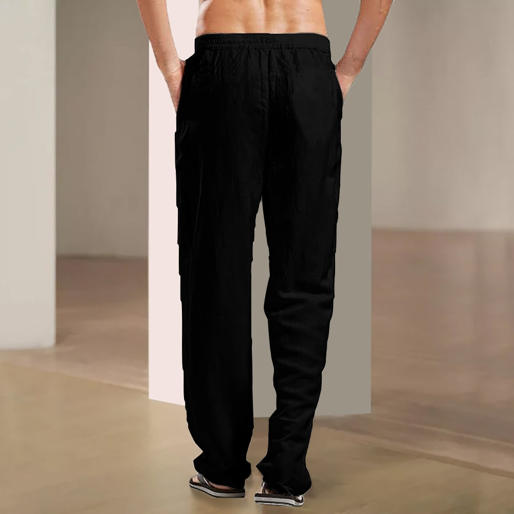 Men's Casual Sports Pants Fitness Loose Soft Trousers Elastic Loose Trousers 240503275