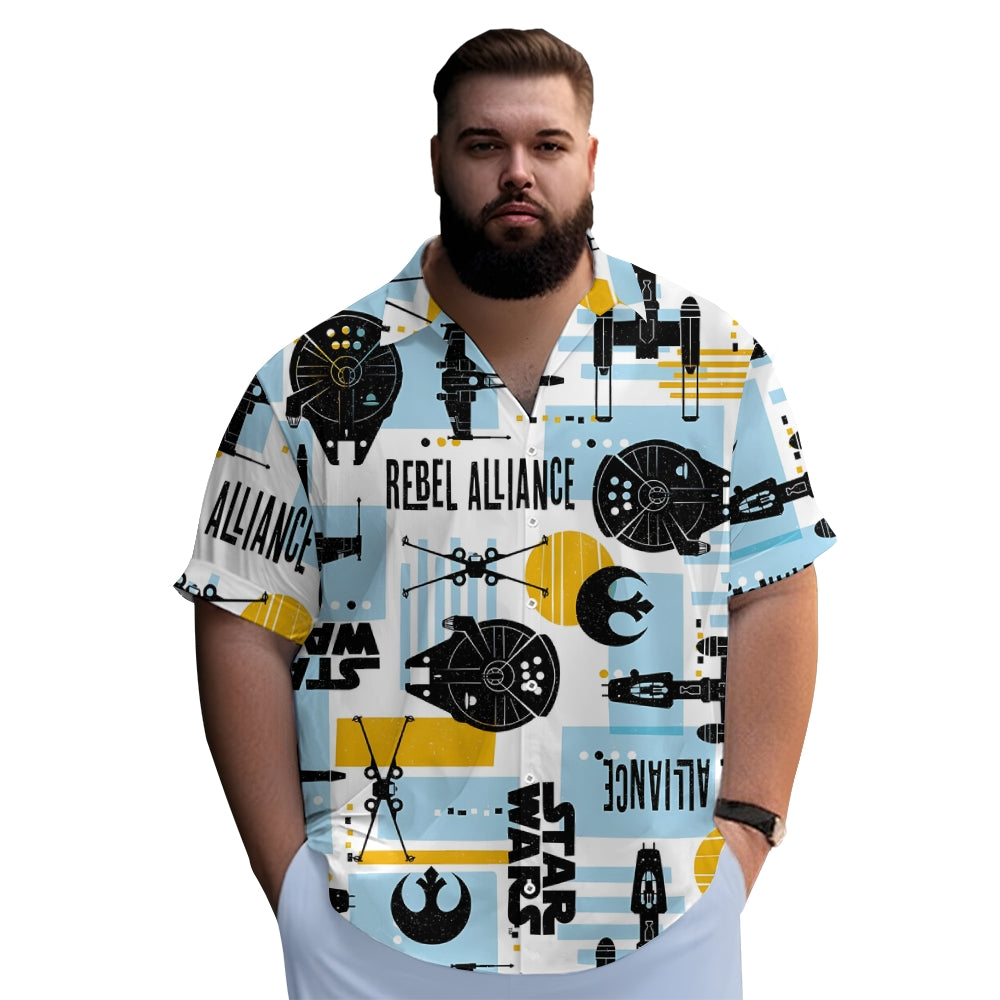 Men's Sci-Fi Cartoon Star Casual Short Sleeve Shirt 2403000120