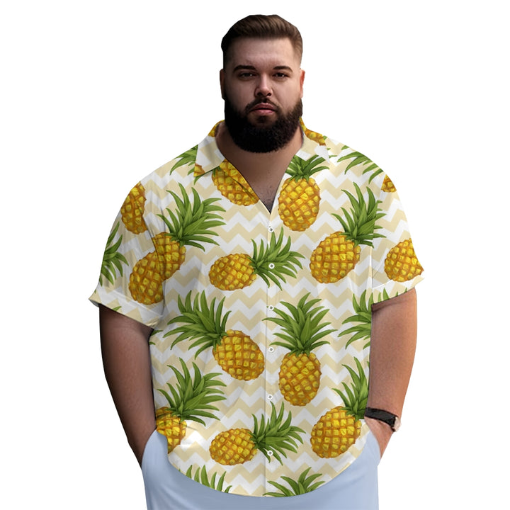 Men's Pineapple Casual Short Sleeve Shirt 2311000523