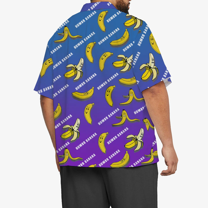 Men's Colorful Cartoon Humor Banana Pattem Shirt