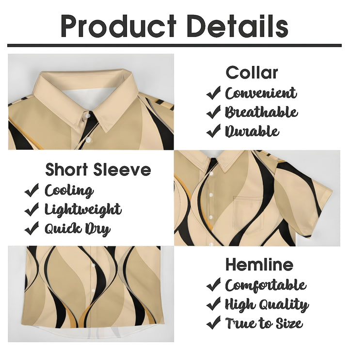 Men's Geometric 3D Print Casual Button Up Shirt