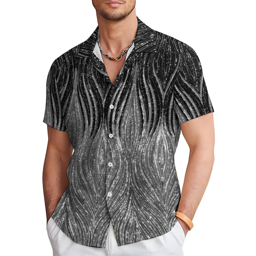 Men's Optical Illusion Silver Gold Outdoor Street Shirt 2408002082