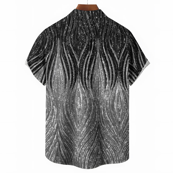 Men's Optical Illusion Silver Gold Outdoor Street Shirt 2408002082