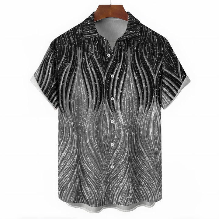 Men's Optical Illusion Silver Gold Outdoor Street Shirt 2408002082