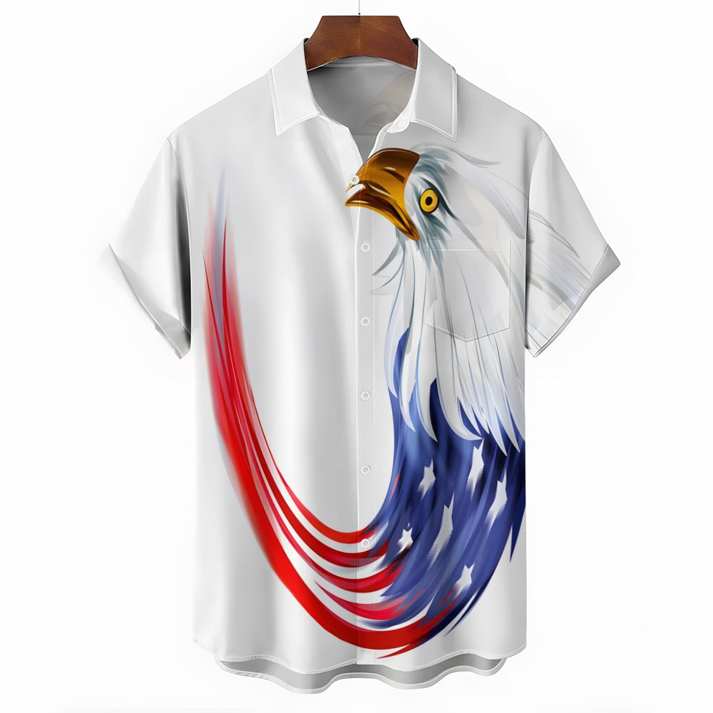 Men's American Flag National Flag Short Sleeve Shirts