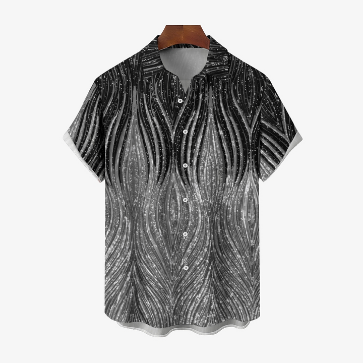 Men's Optical Illusion Silver Gold Outdoor Street Shirt 2408002082