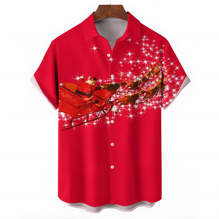 Christmas Santa Casual Short Sleeve Shirt 2411003219