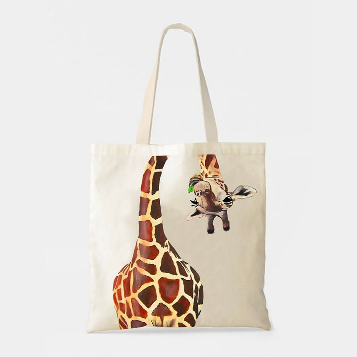 Giraffe Print Casual Versatile Tote Bag