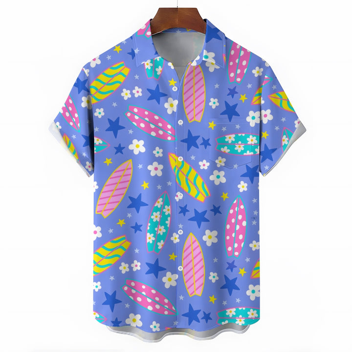 Surfboard Hawaiian Casual Short Sleeve Shirt 2404000285