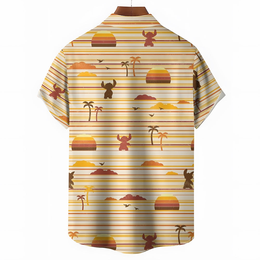 Cartoon Monster 626 Linen Short Sleeve Shirt 2409010010