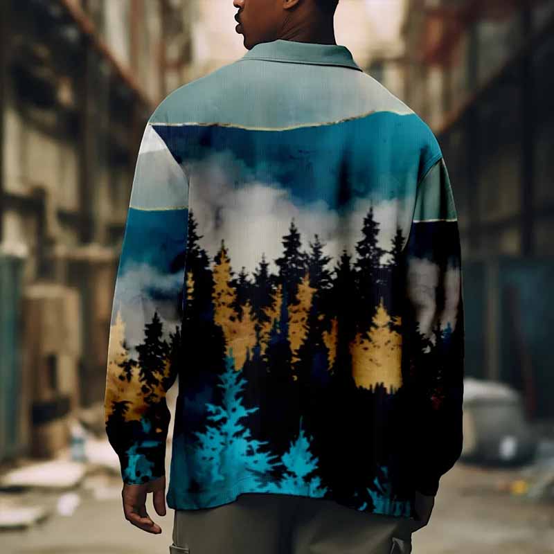 Streetwear Casual Printed Long Sleeved Jacket