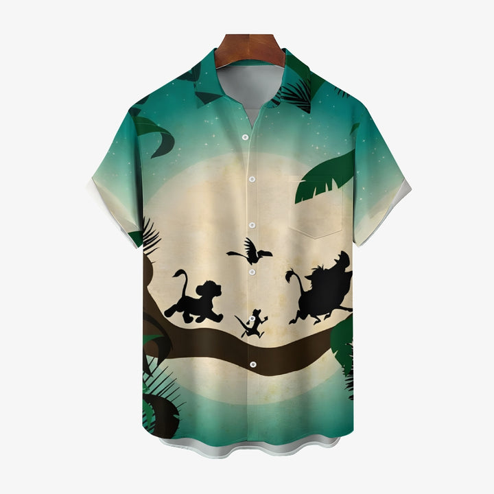 Men's Cartoon Character Casual Short Sleeve Shirt 2312000489