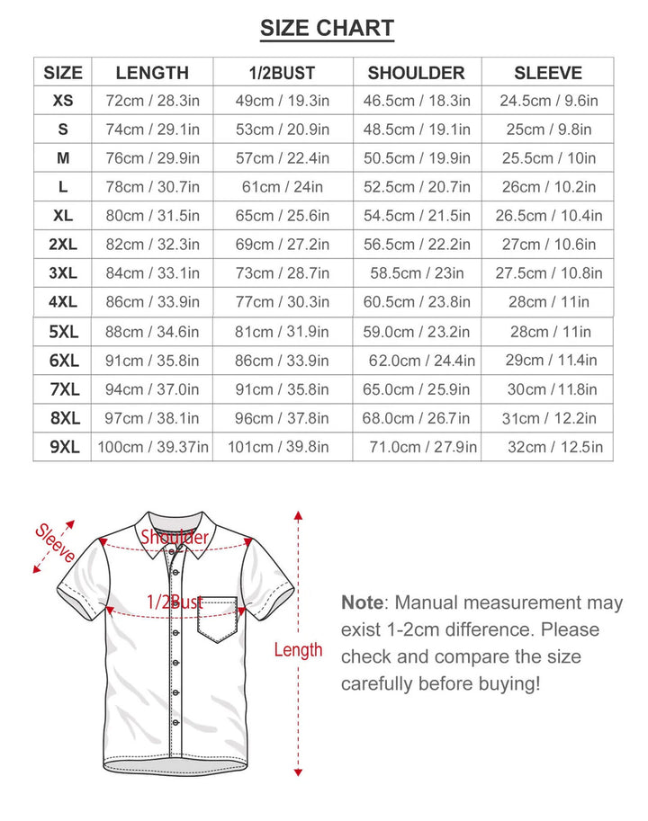 Men's All Over Tape Pattern Casual Short Sleeve Shirt 2306101724