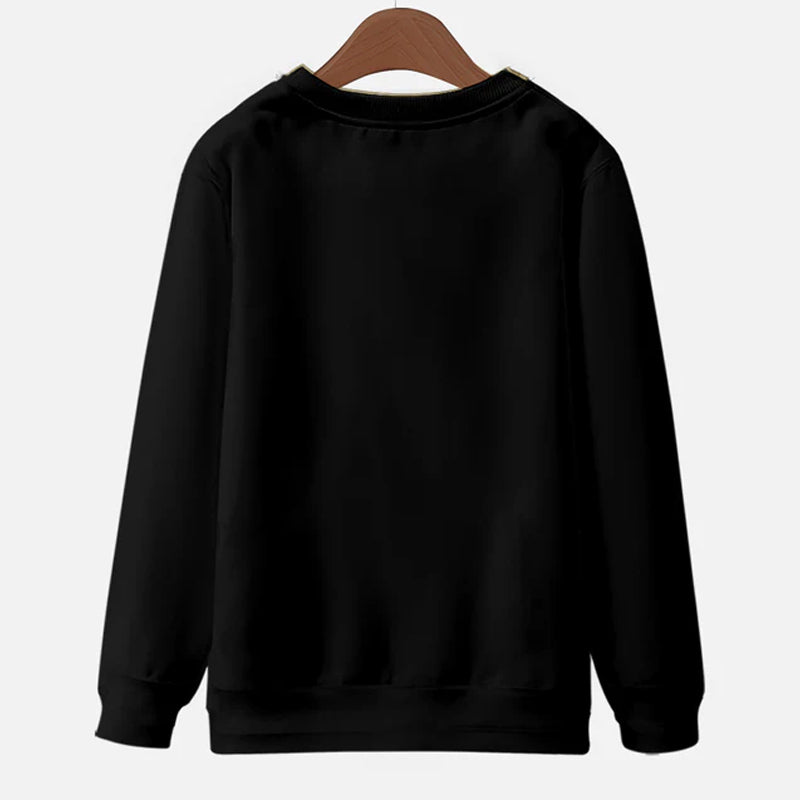 Mens Ombre Print Front Buttons Casual Sweatshirt