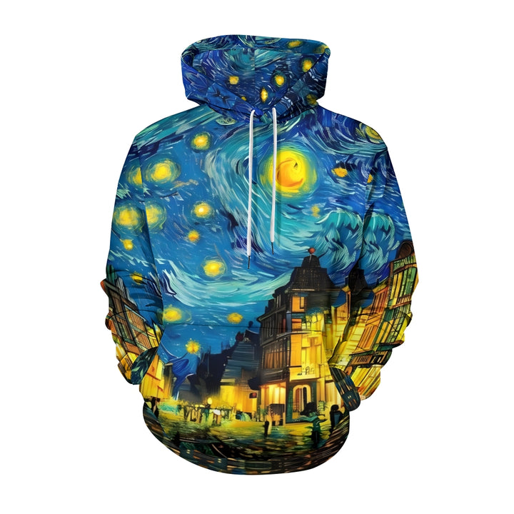 Starry Sky Art Print Plue Size Printed Hoodies 2411000280