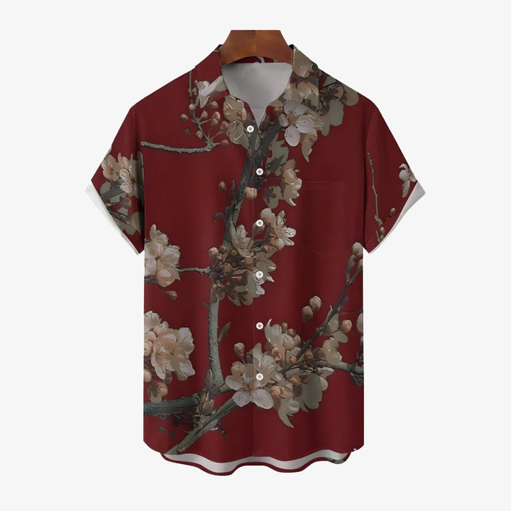 Men's Flower Casual Short Sleeve Shirt 2401000139