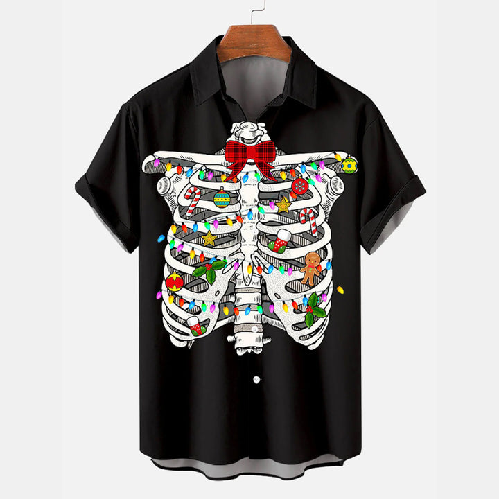 Merry Xmas Skull Skeleton Hawaiian Shirt