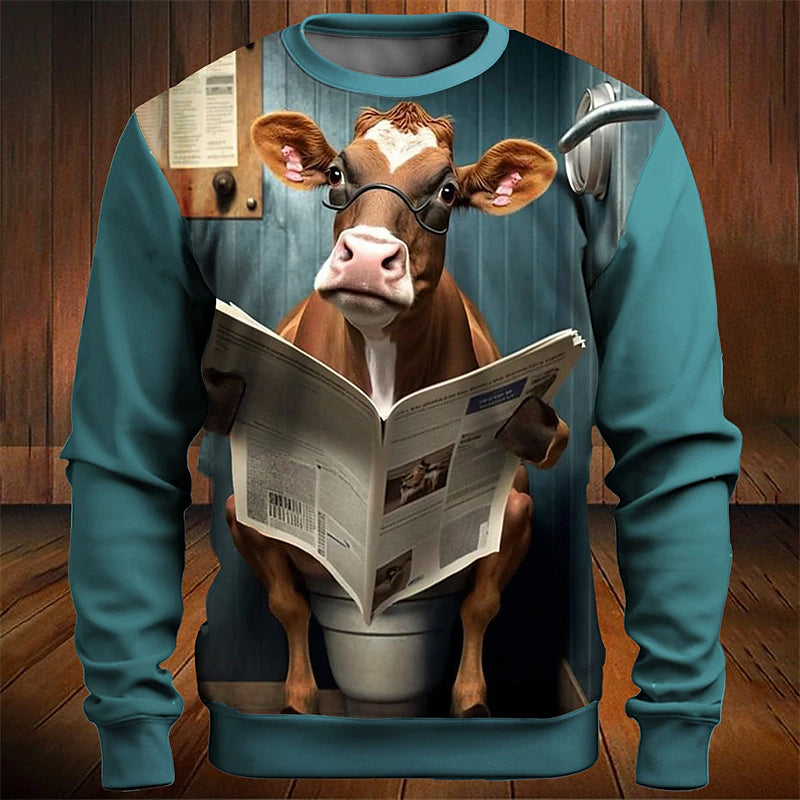 Men's Funny Fashion 3D Print Pullover Sweatshirt