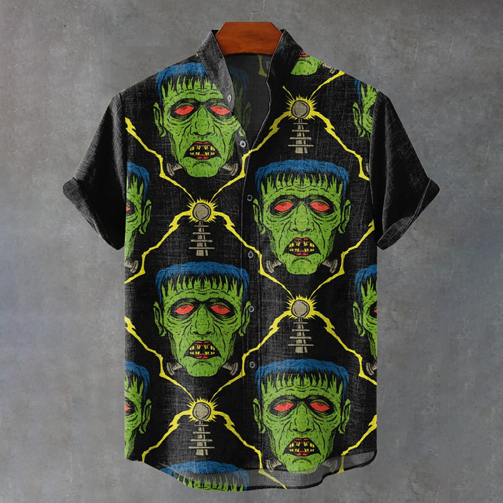 Electrically Resurrecting Frankenstein's Decorative Pattern Shirt