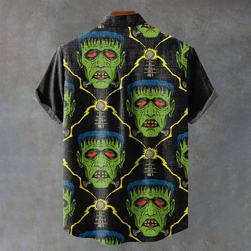 Electrically Resurrecting Frankenstein's Decorative Pattern Shirt