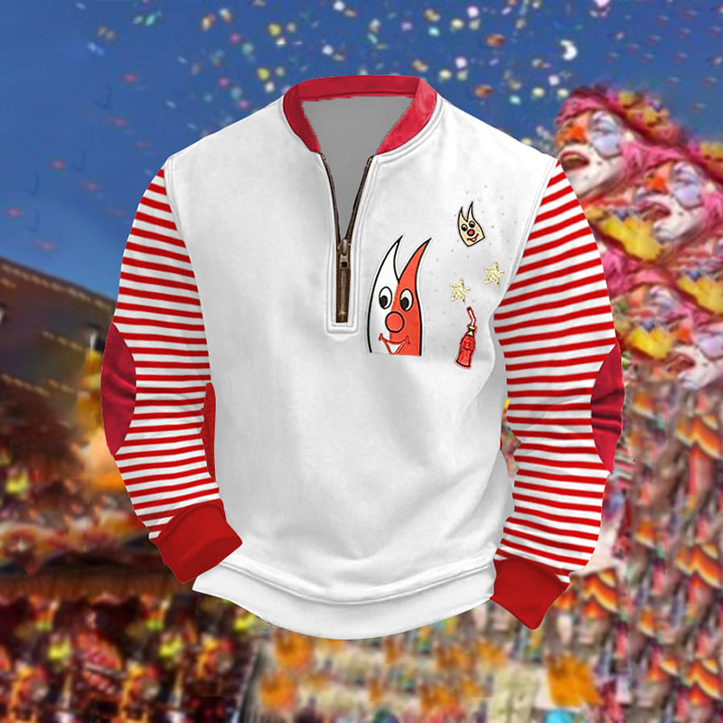 Men's Cologne Carnival Print Casual Sweatshirts