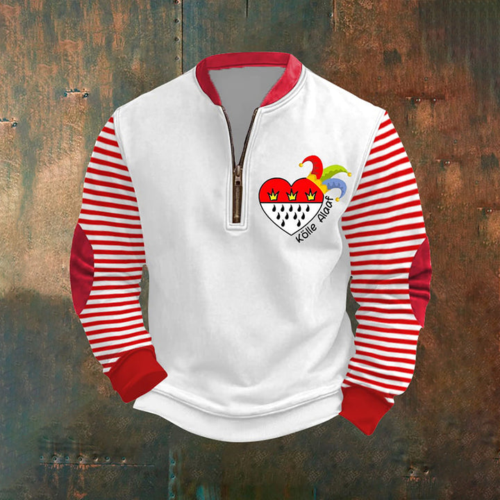 Men's Cologne Carnival Kölle Alaaf! Stripes Print Casual Sweatshirts