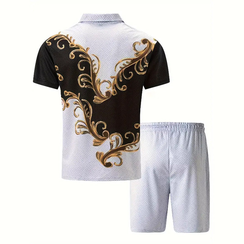 Men's Dazzling Pattern 2pcs Fashion Set