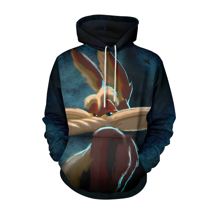 Men's Classic Retro Cartoon Print Hooded Sweatshirt